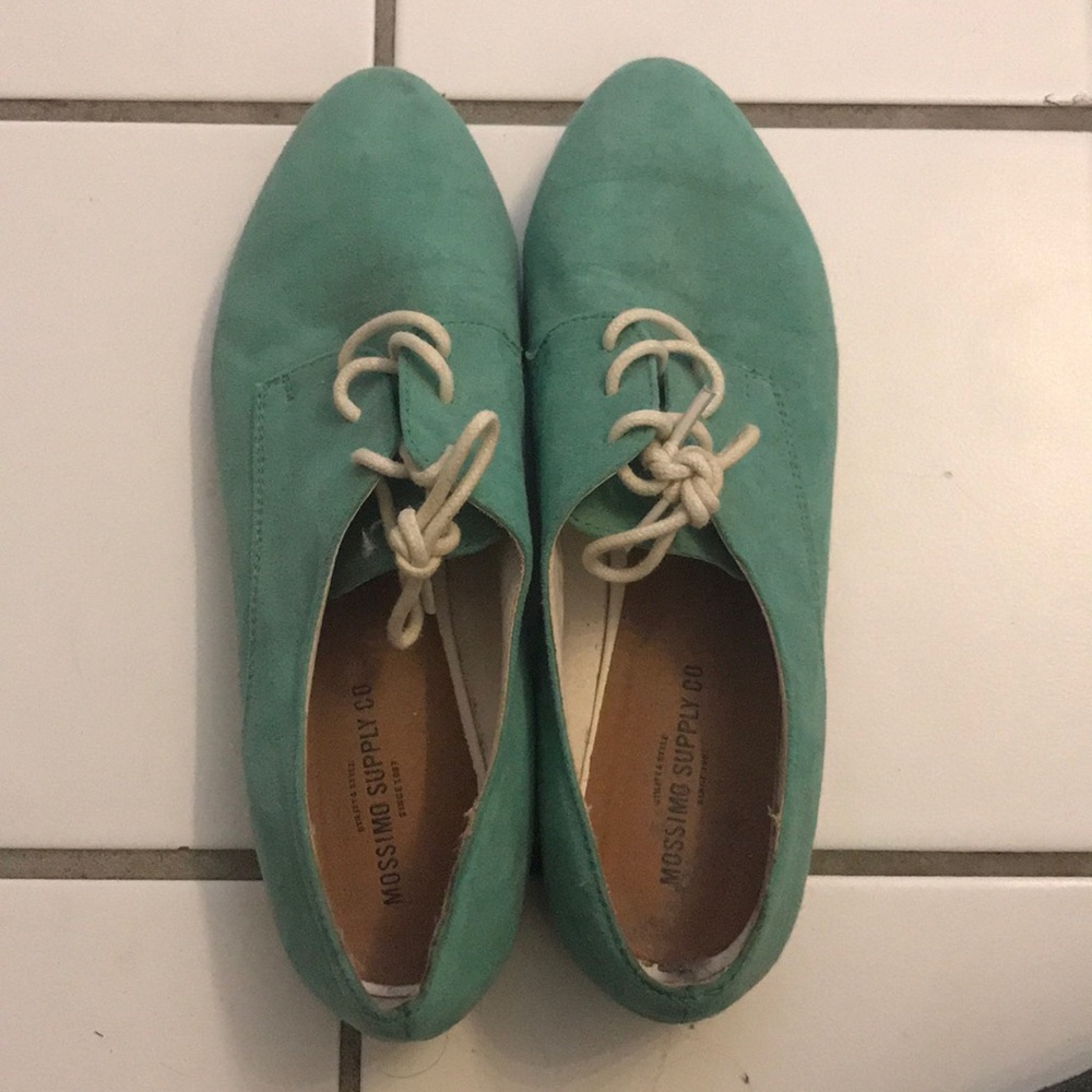 Worn Mossimo Mint Green Oxfords Size 6